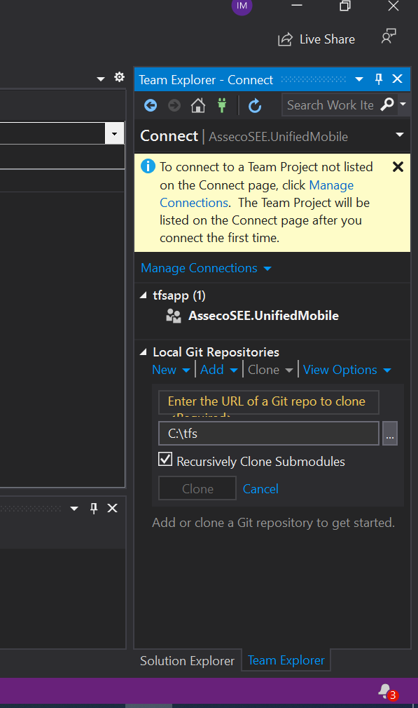 Cloning repo
